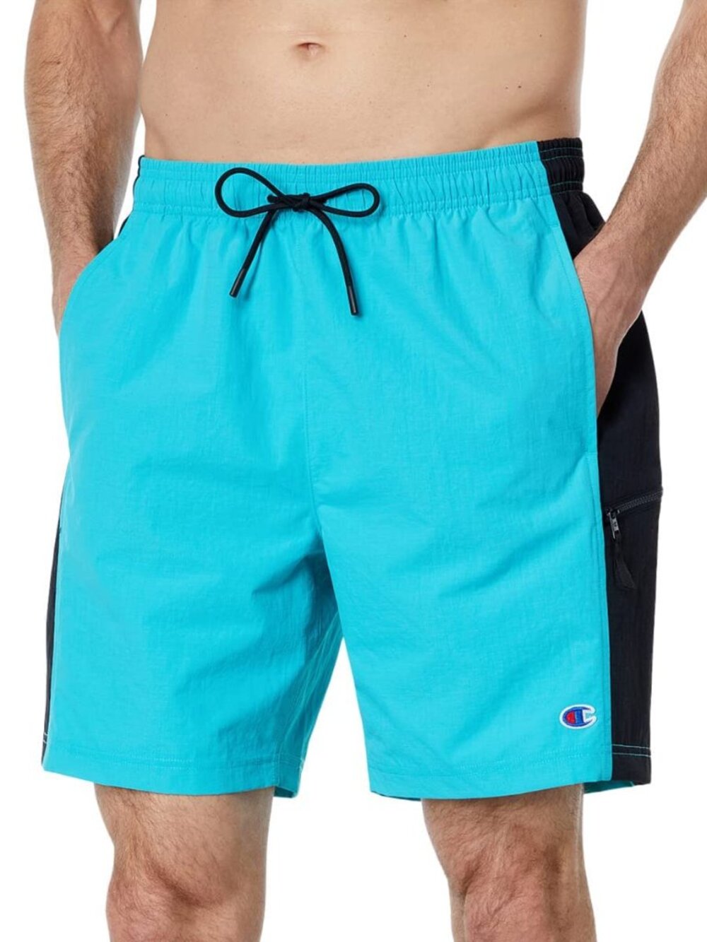 New! Champion 7" Workout Shorts Water & Wind Resistant Nylon 3-Pocket Hybrid Gym